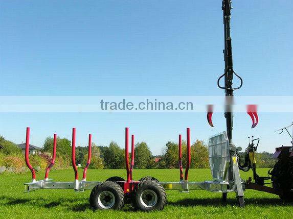 8-16Tons Forest Timber Trailer with Crane