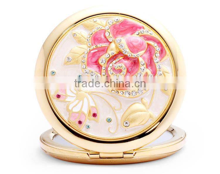 Rose folding Mirror /Make up portable mirror/Pocket Mirror/Valentines Gift
