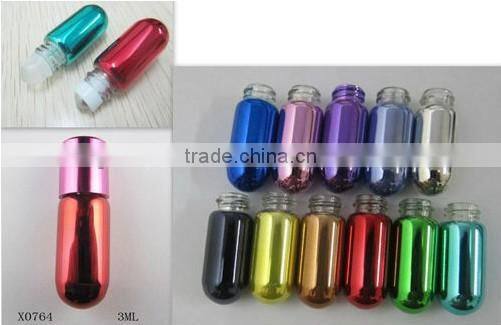 Coloring round roll on perfume bottle glass 3ml 5ml 8ml 10ml