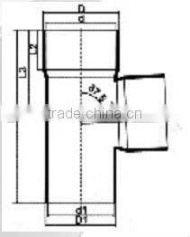 UPVC plastic tees spigot DIN/BS /UPVC tee spigot