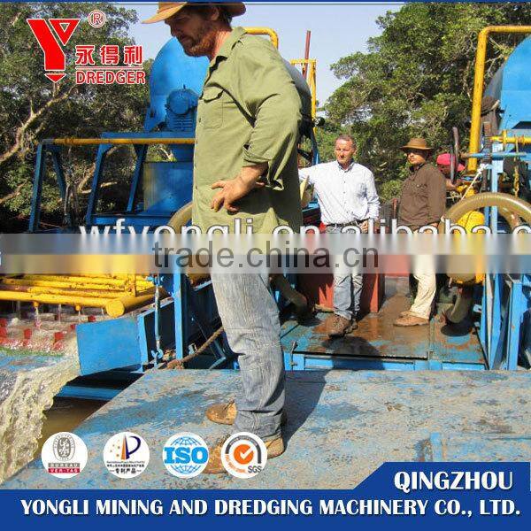 Double suction gold dredger