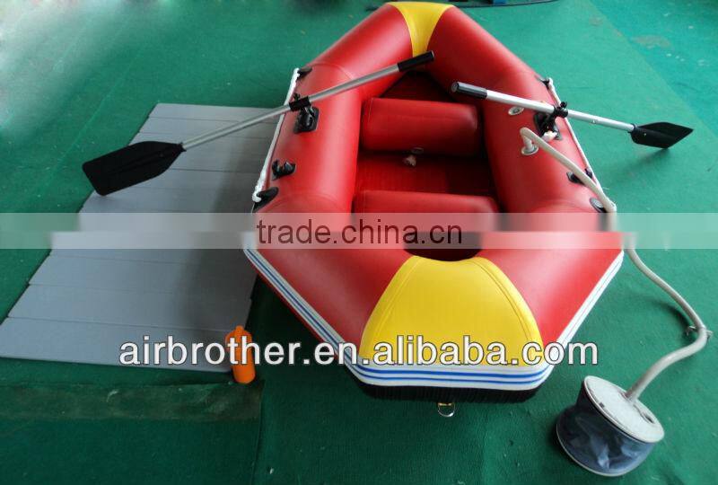 red pvc inflatable fishing boat