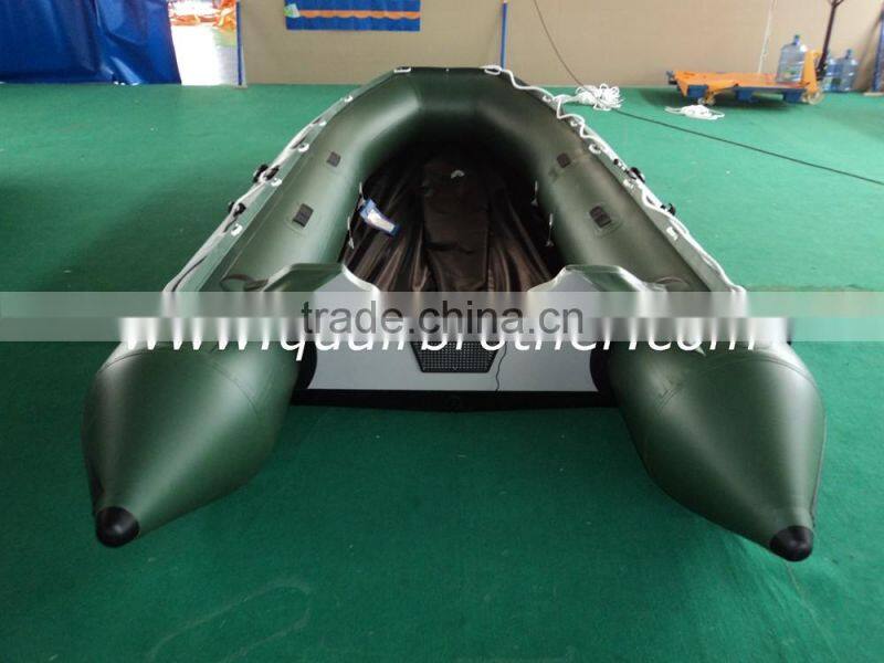 4.3m aluminum hull inflatable boat for sport