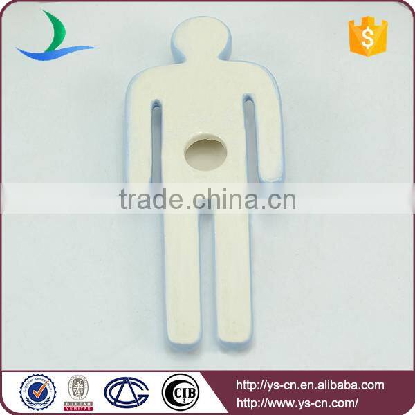 men and women shape hanging sign board for bathroom