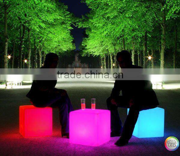 40*40*40cm Outdoor Color Changing LED Light Cube Seat