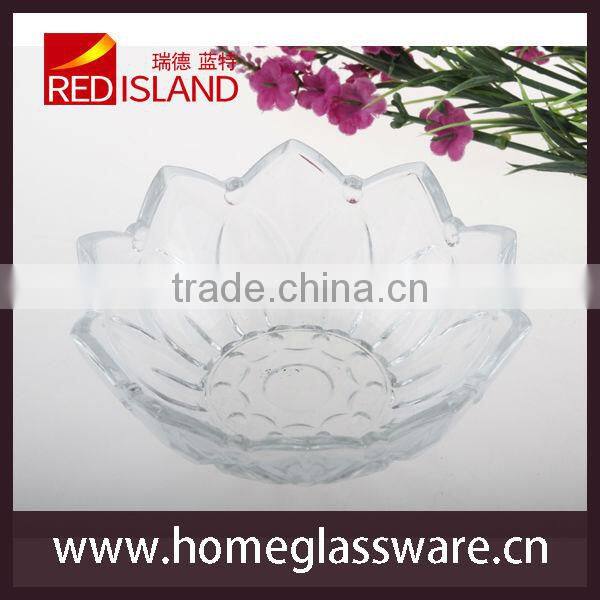 high quality decorative glass lotus design bowl