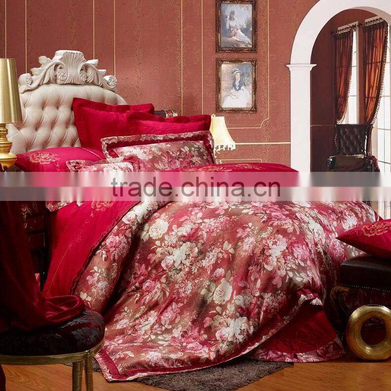 Luxury Noble Polyester Comforter Set For Wedding, Home Textile
