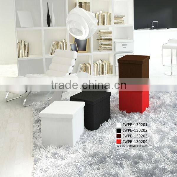 Ploy Urethane Leather Storage Box, Storage Stool