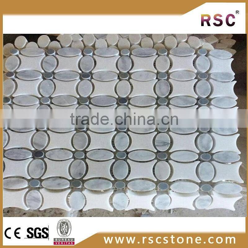 Modern house carrara marble mosaic arabesque tile