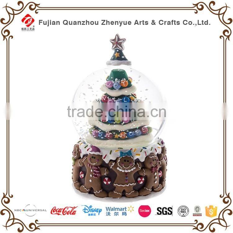 Sweet candy unique christmas tree snow globe