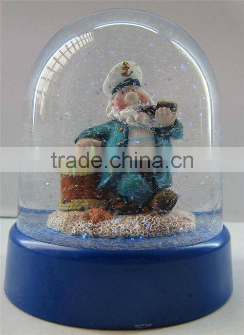 Large funny dolphin snow globe