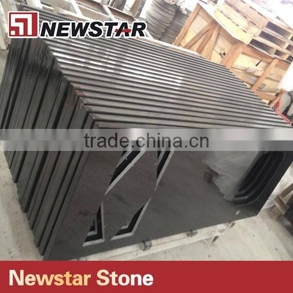 China Black Granite Countertop With Basin Black Granite Countertops
