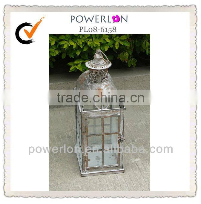 Distressed metal lantern decorate lantern candle lantern