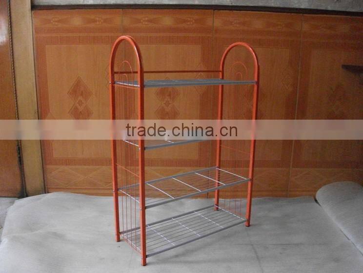 metal wire shoes stoarge rack and shoes rack with multi color