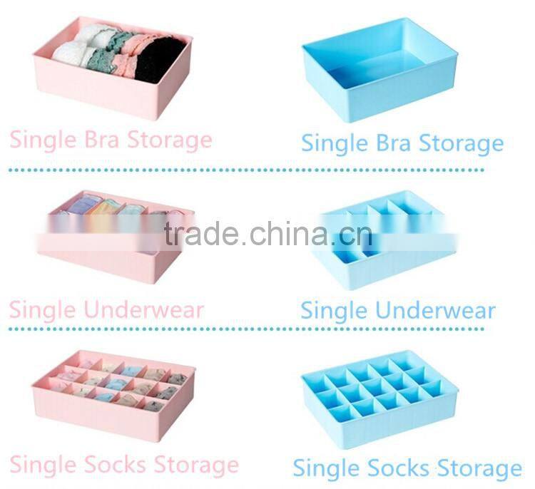 Plastic Waterproof 10 Grid Underwear PP Storage Box Design With Lid