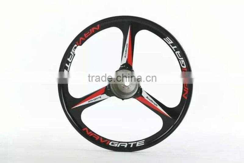 26inch lightest strongest magnesium alloy bike wheel /fixed gear type hub bike wheel with lithium battery