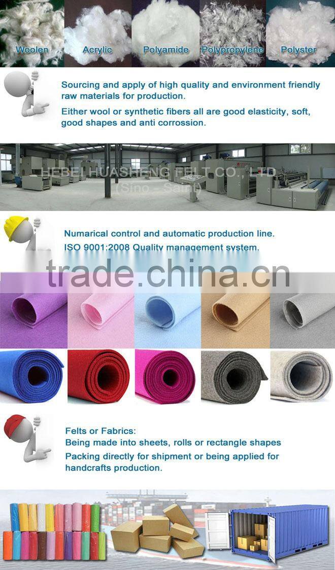 Colorful 100% polyester felt