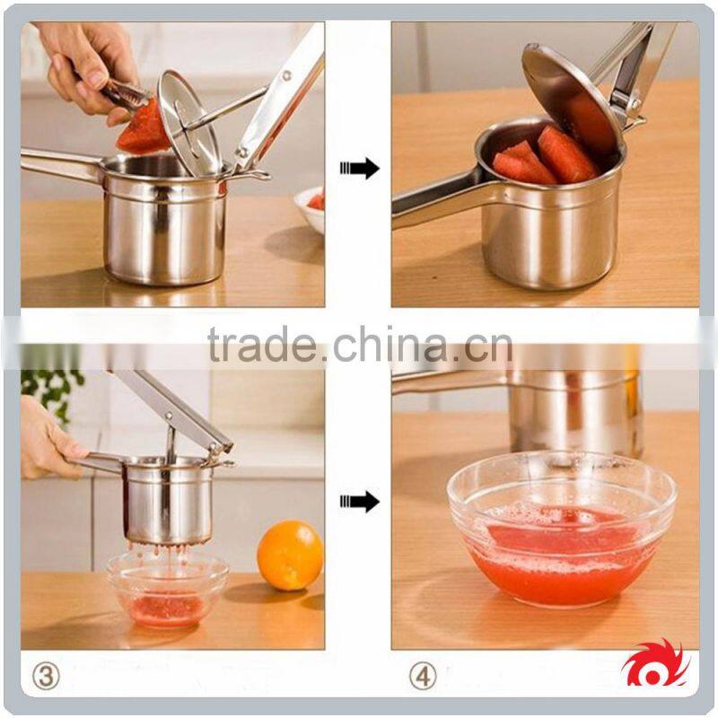 Easy to clean Kitchen Stainless Steel Lemon Fruit manual juicer