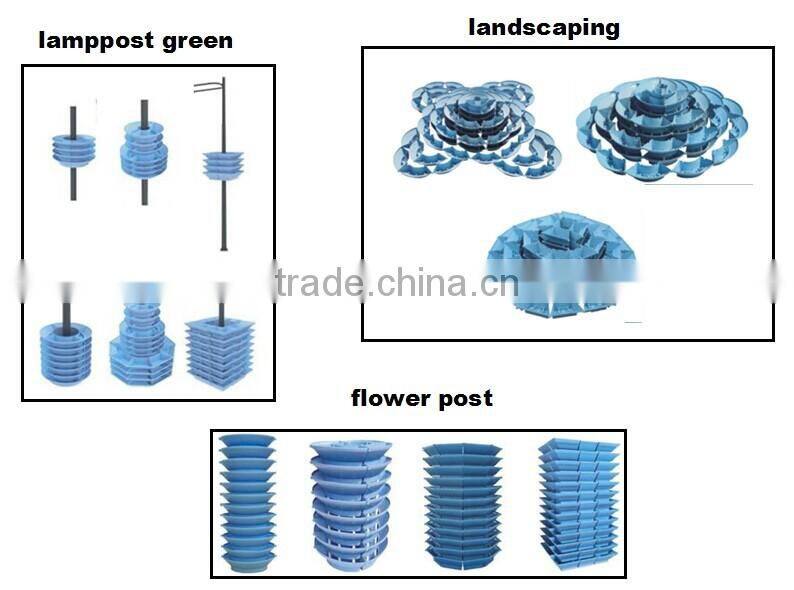 Vertical garden planters for lamp post greening decoration, lamp post planter