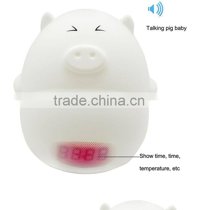 decoration lighting alarm toy nightlight for kids animal led lamp