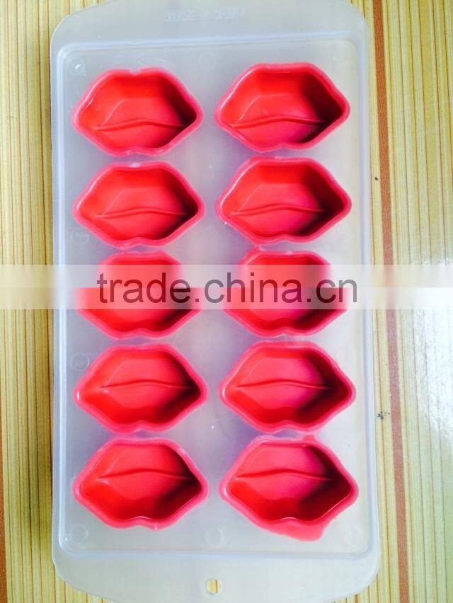 2015 fruit design food safety Factory wholeseler 12 holes Silicone Ice Tray