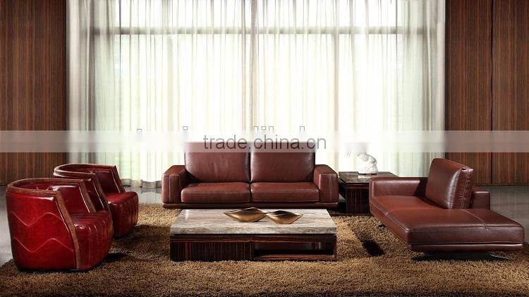 Modern Italian style geniune sectional leather sofa