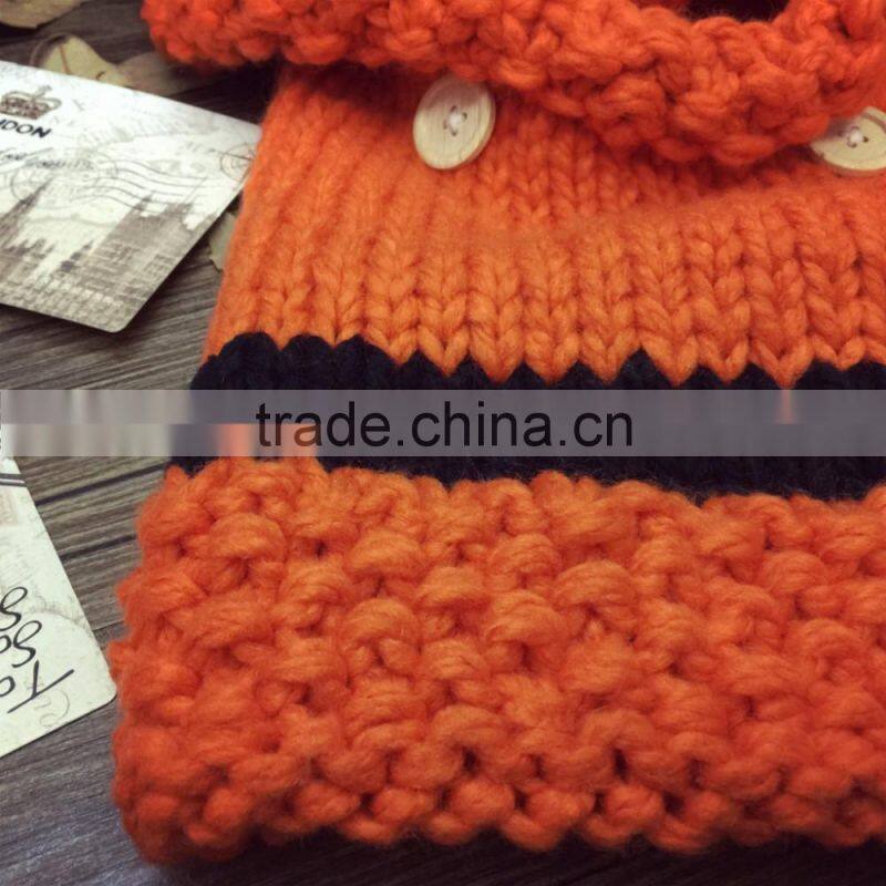 2015 New Design Fox Ear Winter Windproof Baby Hats And Scarf Set For Kids Boys Girls Shapka Caps