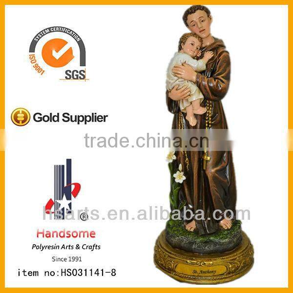 18'' St Anthony,resin st.anthony,st.anthony and child statue