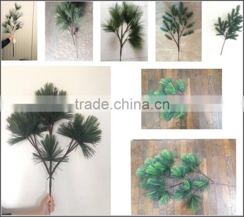 Different styles of artificial pine branch
