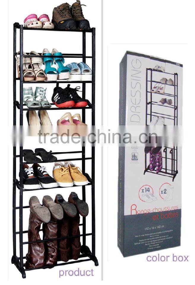 black plastic shoe rack in special style
