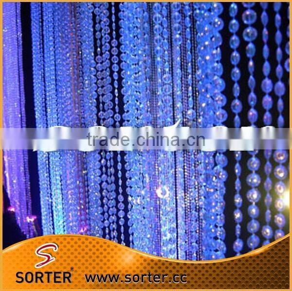 2017 hot sale crystal beads wedding mandap backdrop