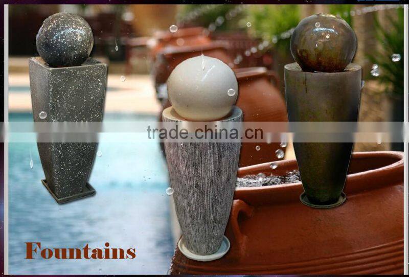 Resin stone garden fountain outdoor water fountain with ball