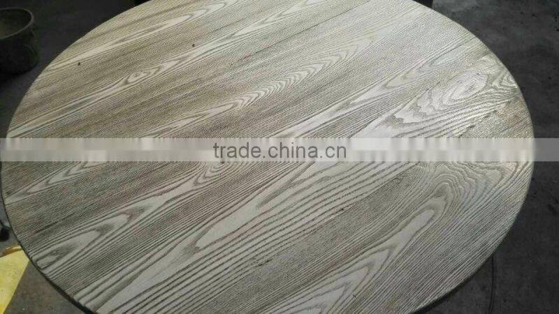 Fiberglass clay wooden look outdoor garden furniture set