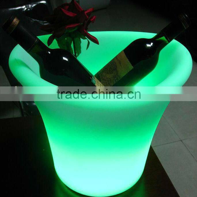 plastic led luminous ice bucket for hotels