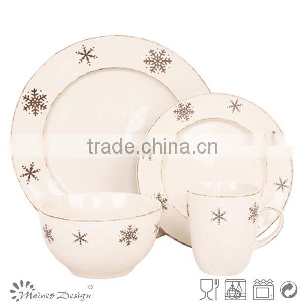 delicate christmas item ceramic dinner plate