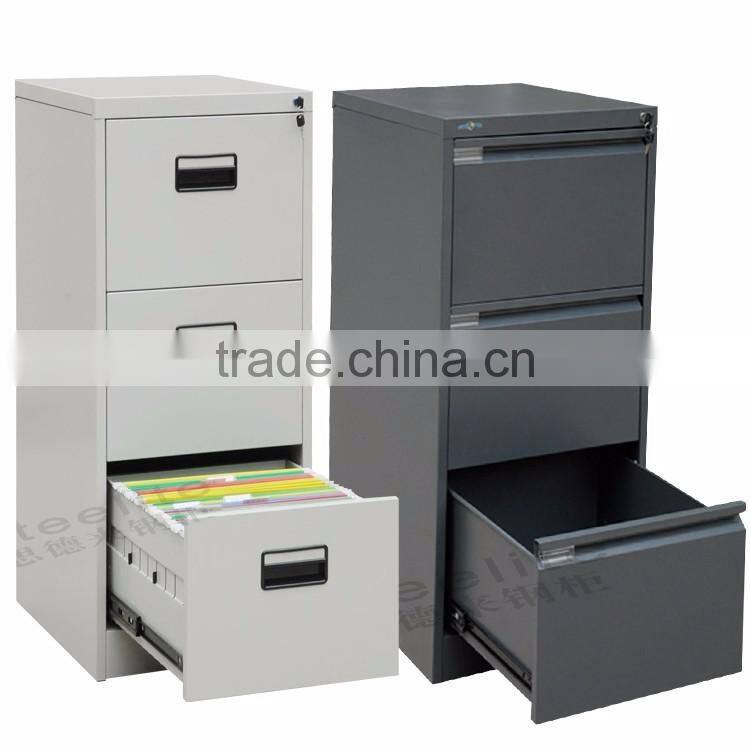 Laboratory furniture 4 drawer steel filing cabinet