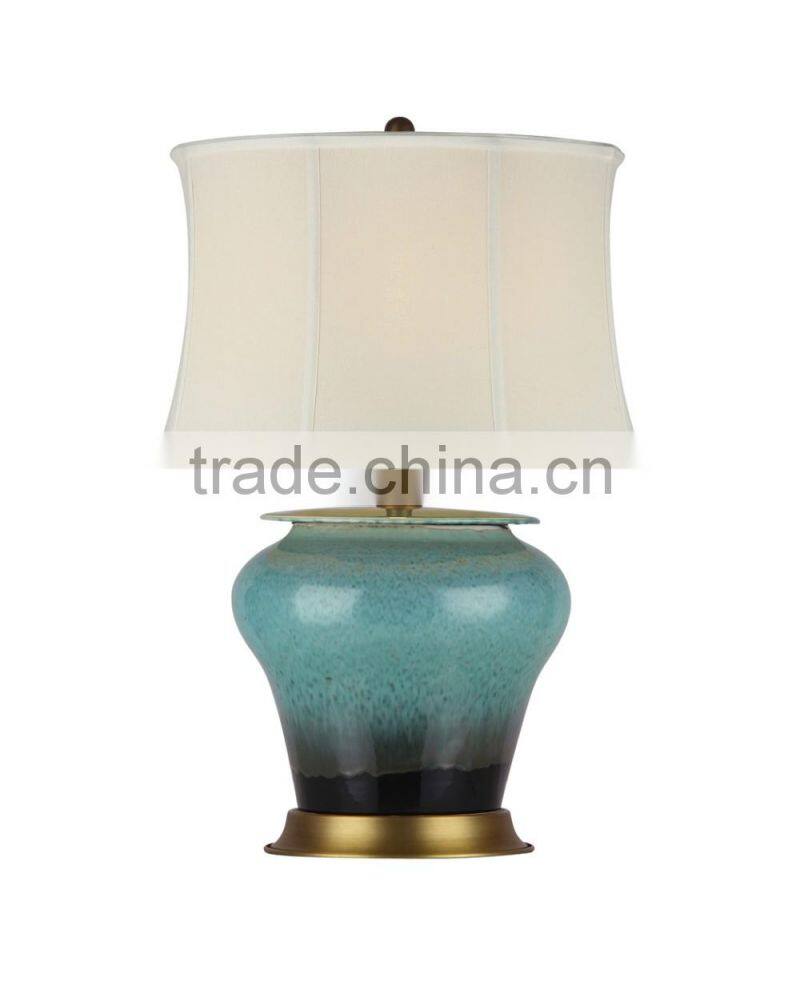 BISINI Luxury Decorative Blue Ceramic Table Lamp