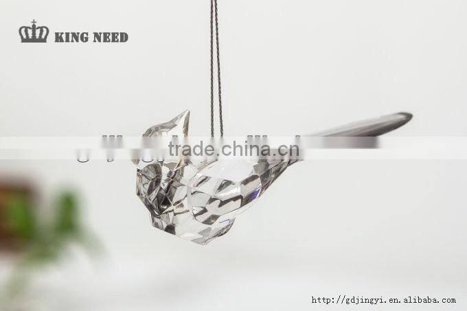 Small Acrylic LED Lighted clear bird animals toys decoration