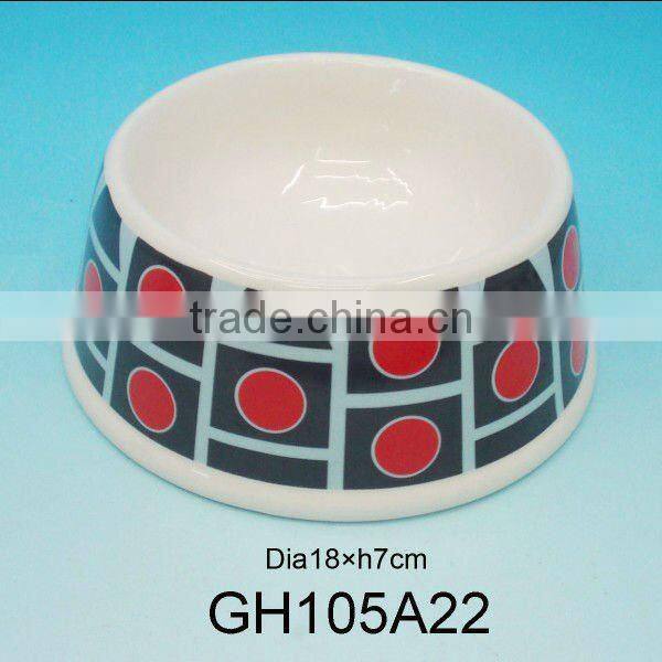 2012 hot sale USA custom printed ceramic dog bowl