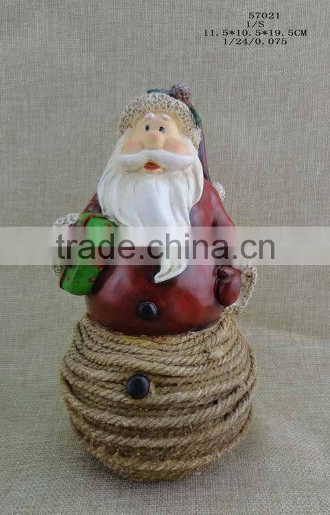 resin christmas santa clause figurine decoration