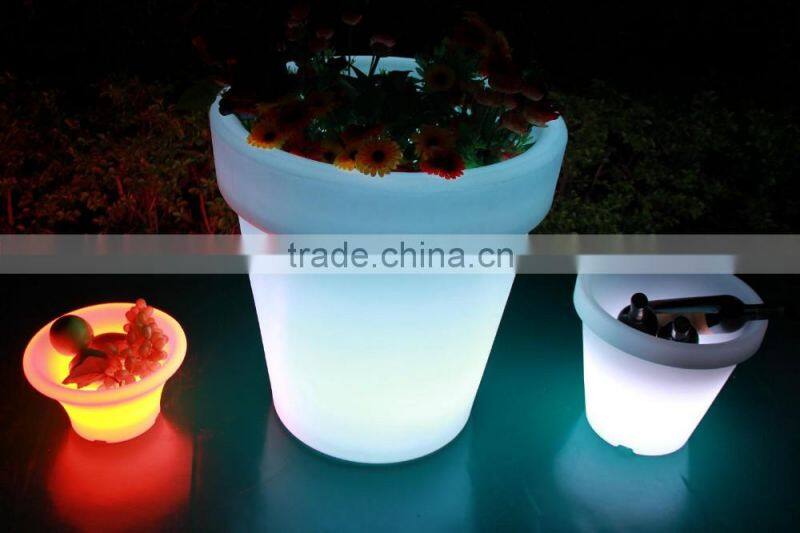 PE Colorful multiple shapes plastic led beer pot, Rechargeable led ice bucket