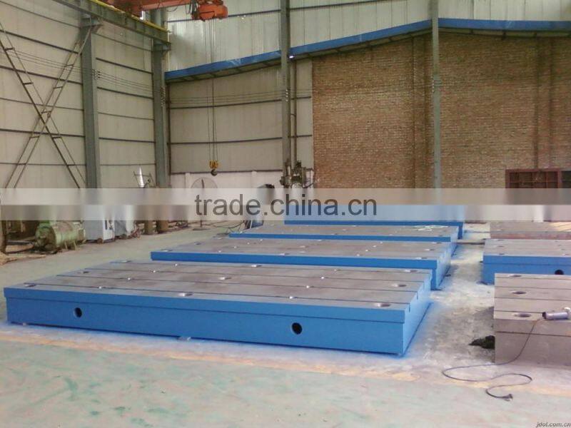 High Flatness Accuracy Various Inspections Cast Iron T Slot Bed Plate