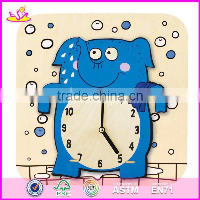 2017 New design toddlers educational toy wooden puzzle clock W14K008