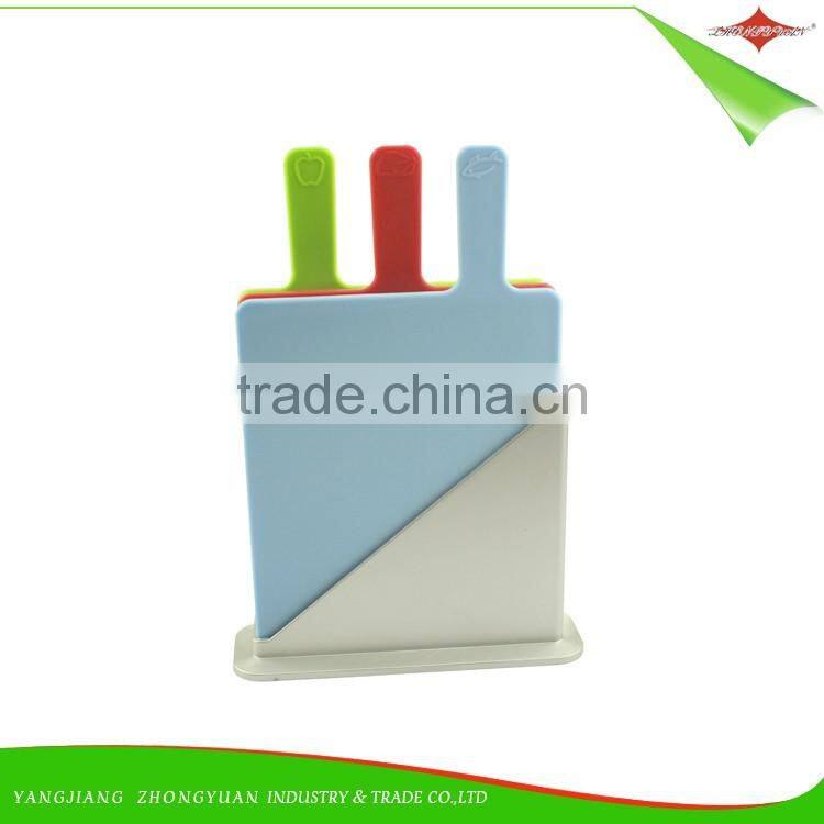 ZY-R1021 Kitchen plastic cutting Product anti-slip kitchen chopping board with stand