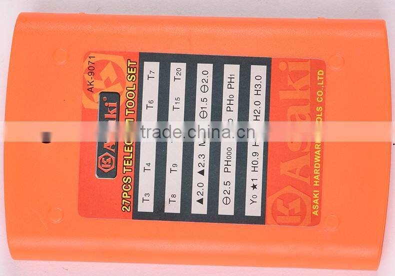 AK-9071 high grade 27pcs computer cell phone repair screwdriver set