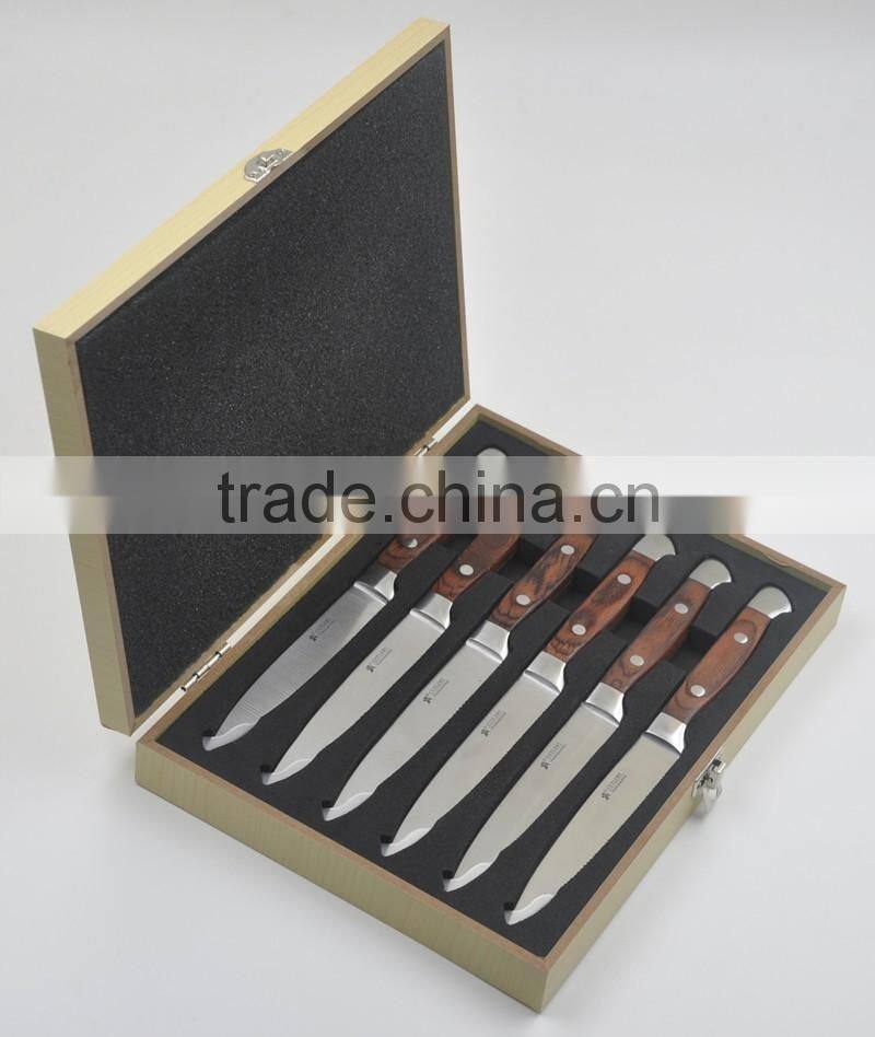 high quality wood handle steak knife