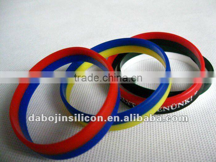 3 layers colors silicone bands