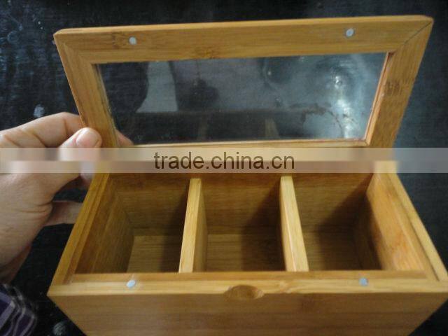 2016 Cost plus bamboo storage box for tea