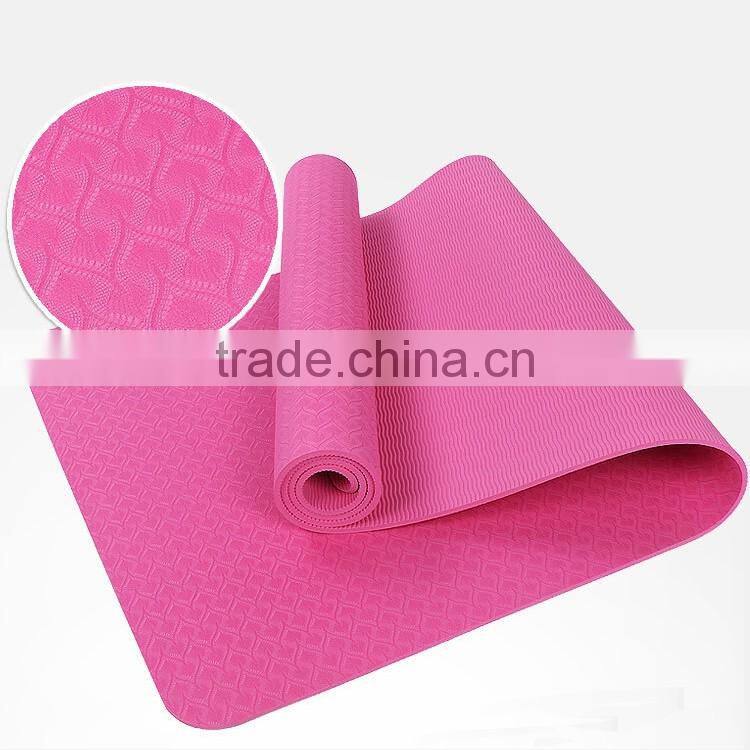 Wholesale ECO Custom Label anti-slip TPE Yoga Mat For Fitness