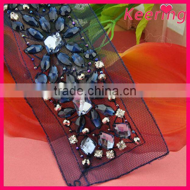 wholesale custom acrylic pearl patch sew on cloth WPH-1777